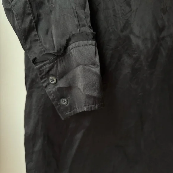 VTG | BANANA REPUBLIC SILK GIRLY COQUETTE UTILITY SHIRT DRESS TUNIC QUIET LUXURY - Picture 9 of 12